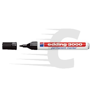 Rotulador permanente | Edding 3000 | Punta redonda 1.5-3mm | Negro